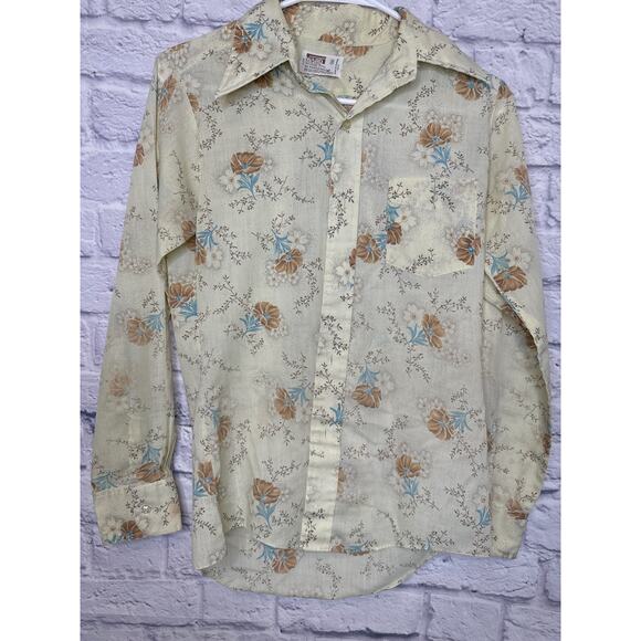 Montgomery Ward Vintage Women's Sz Small Button Up Top Floral Western Boho Print - Picture 1 of 4